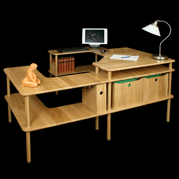 Bureau en chêne massif PRESIDENT