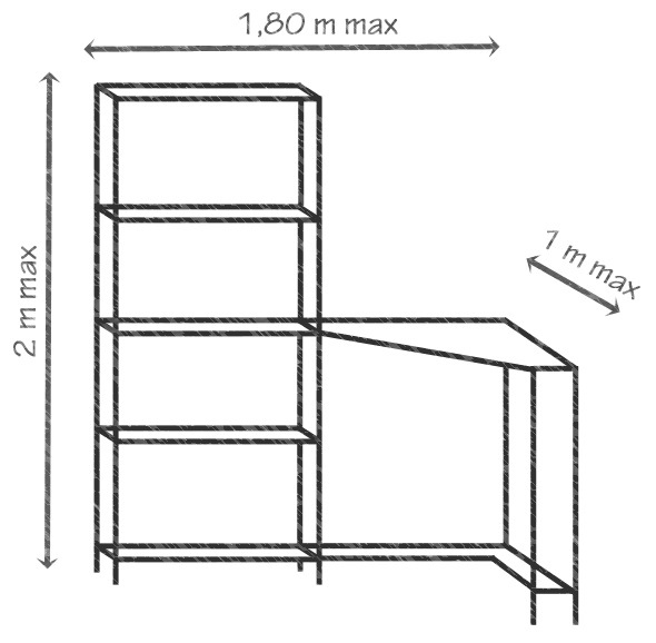 Croquis d'un projet de meuble sur mesure